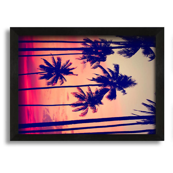 Bay Isle Home Californian Palm Trees Framed Print Single Picture